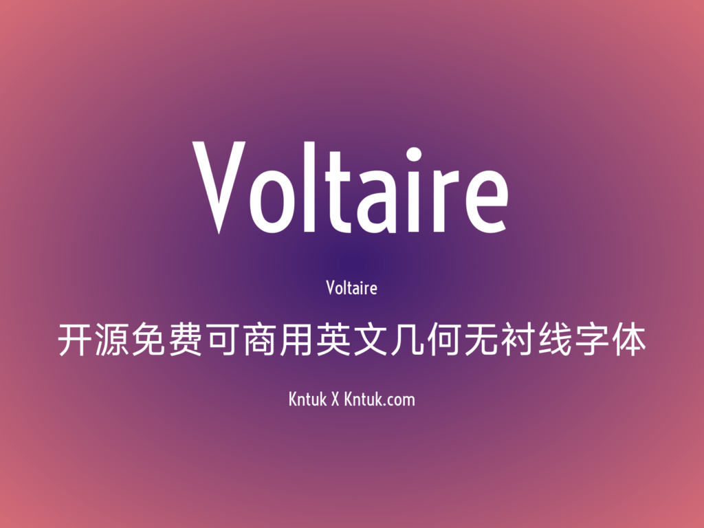 Voltaire 开源免费可商用英文几何无衬线字体