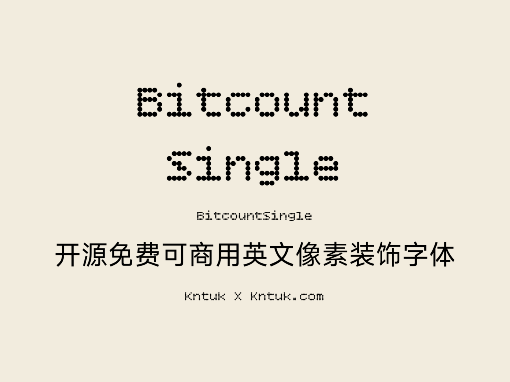 Bitcount Single 开源免费可商用英文像素装饰字体