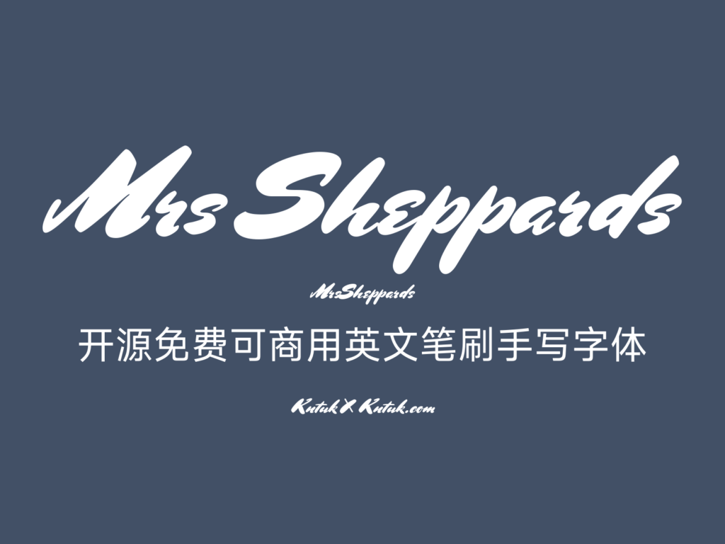 Mrs Sheppards 开源免费可商用英文笔刷手写字体