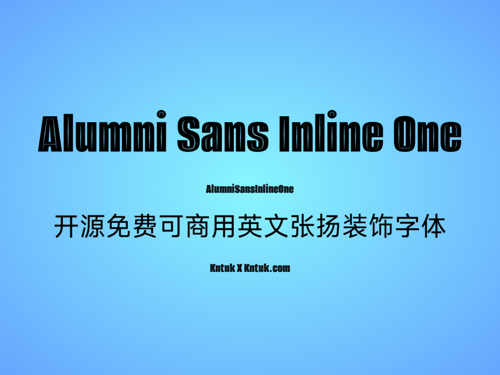 Alumni Sans Inline One 开源免费可商用英文张扬装饰字体
