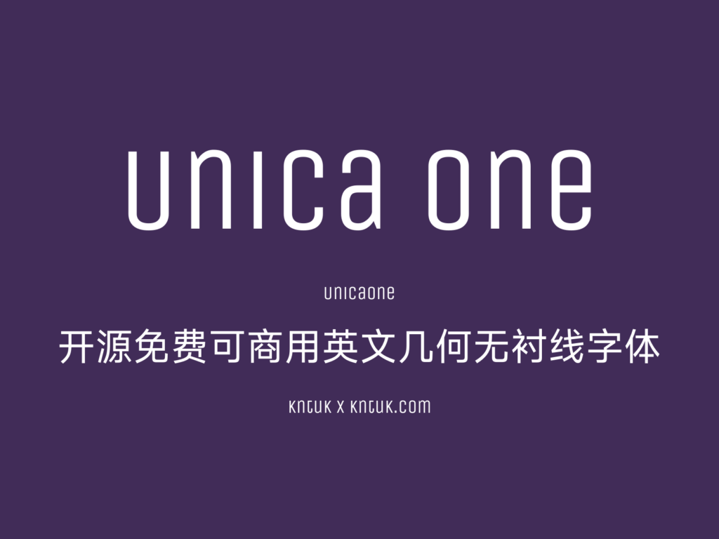 Unica One 开源免费可商用英文几何无衬线字体