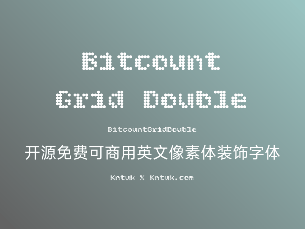 Bitcount Grid Double 开源免费可商用英文像素体装饰字体