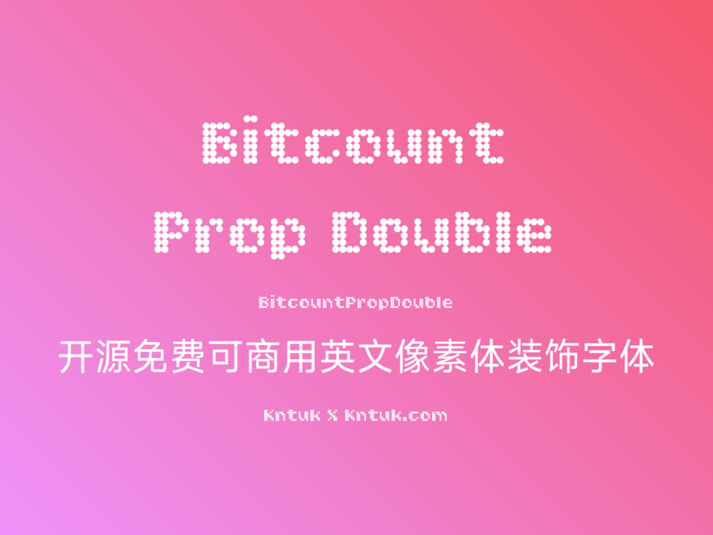 Bitcount Prop Double 开源免费可商用英文像素体装饰字体