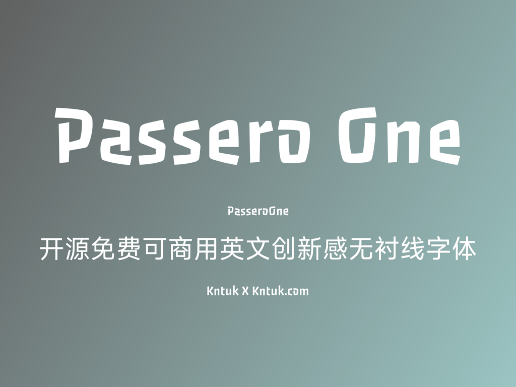 Passero One 开源免费可商用英文创新感无衬线字体