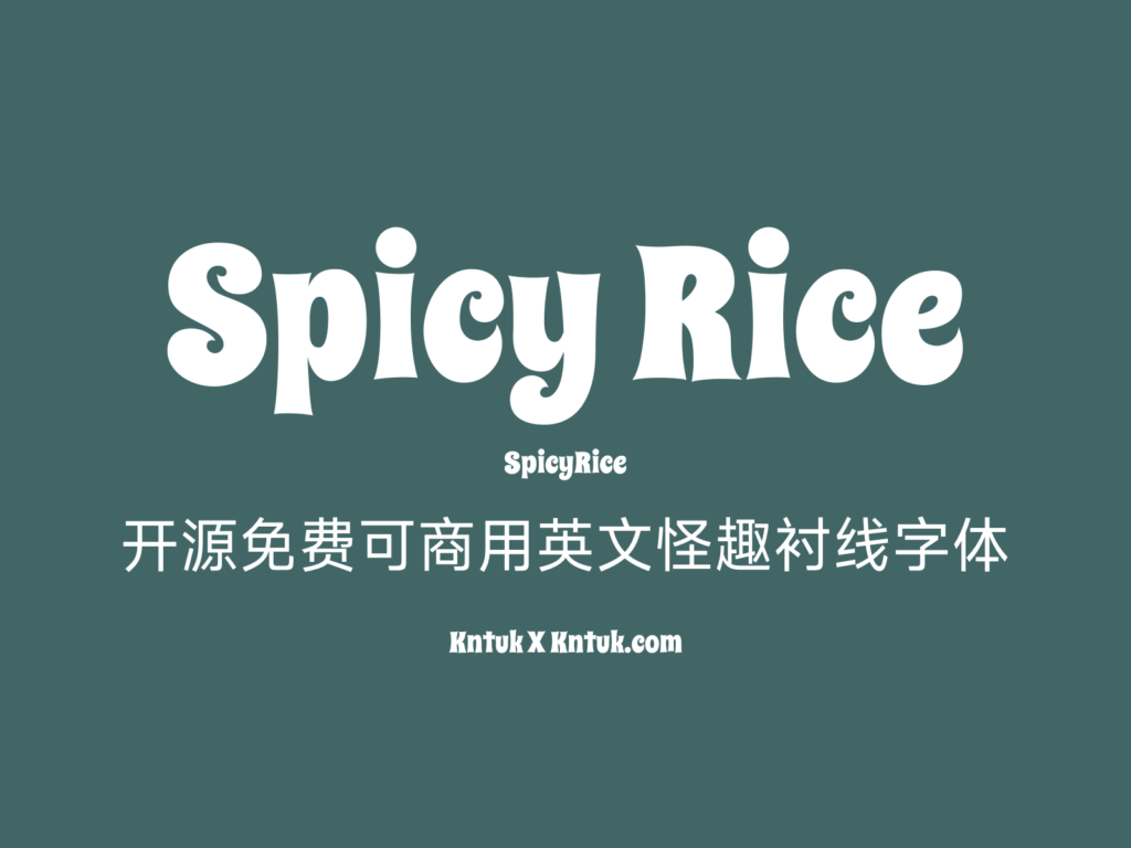 Spicy Rice 开源免费可商用英文怪趣衬线字体