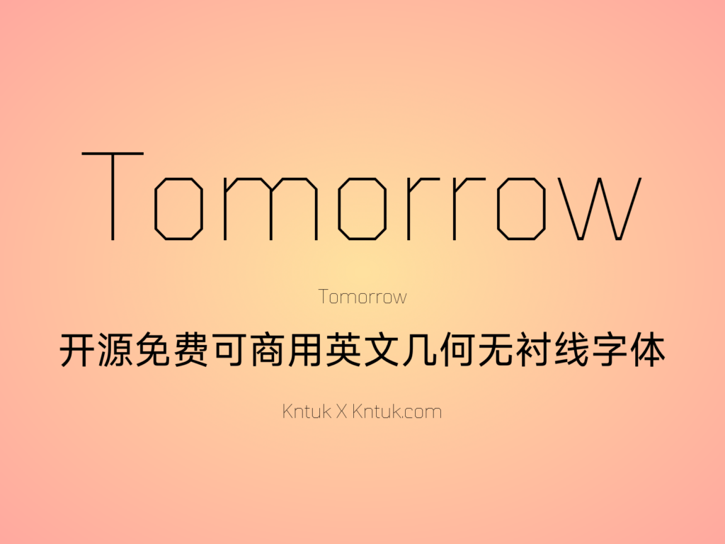 Tomorrow 开源免费可商用英文几何无衬线字体