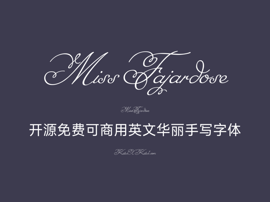 Miss Fajardose 开源免费可商用英文华丽手写字体